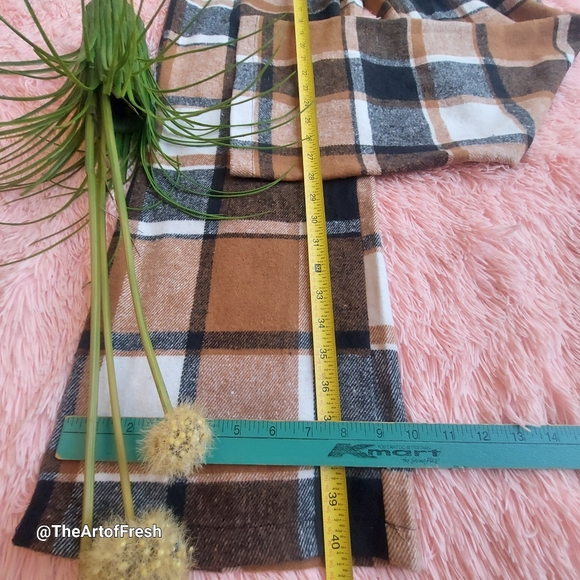 2 Piece Coffee Brown Plaid Cropped Trouser Pants & Vest Matching Set - Picture 13 of 16